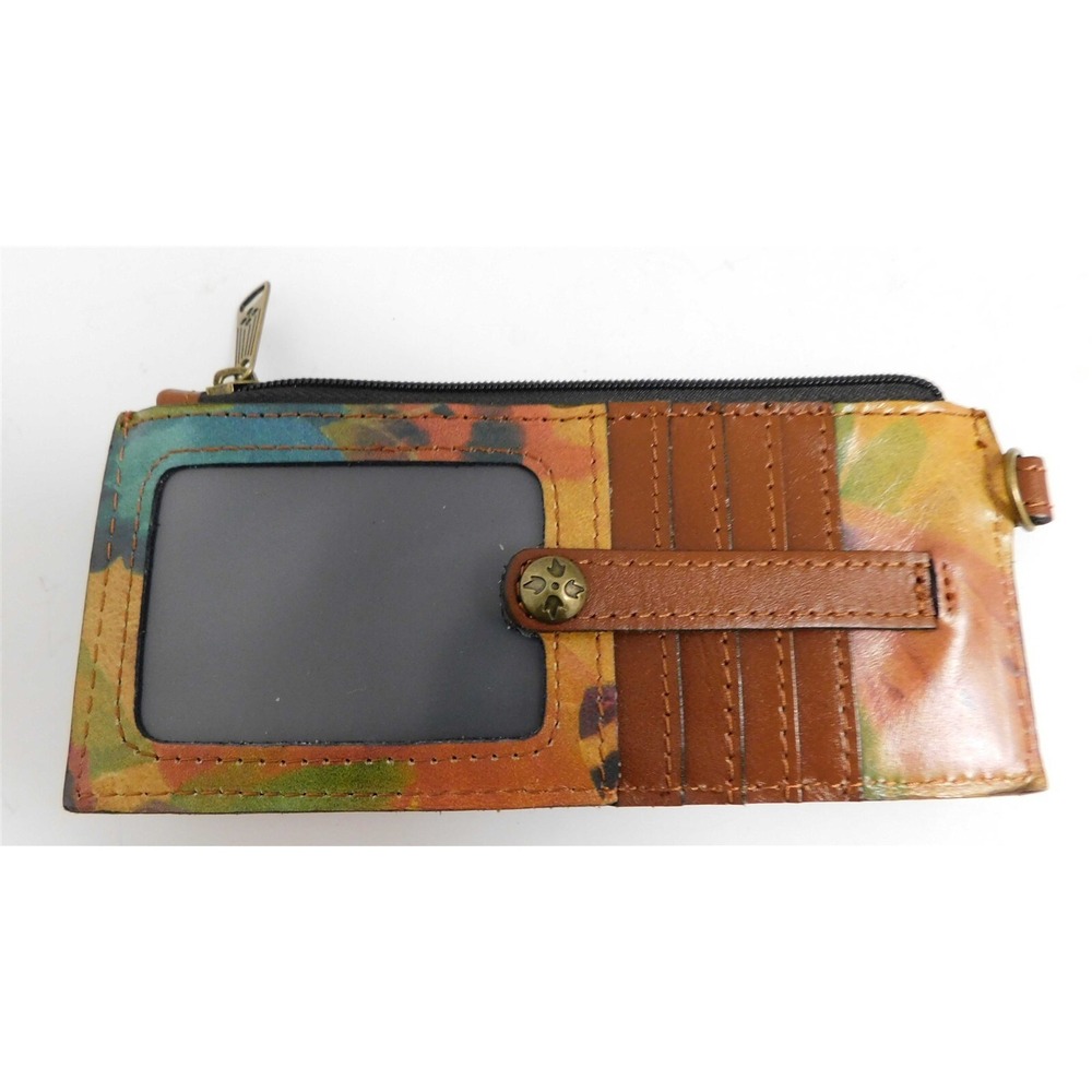 Patricia Nash Multicolor Leather‎ Credit Card Zip Wallet